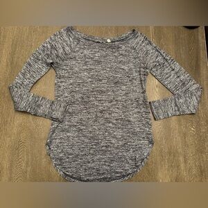 ATHLETA CHARCOAL GREY LONG SLEEVE TOP WITH THUMB HOLES - Size XS SKU:409